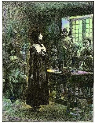 Edwin Austin Abbey Anne Hutchinson on Trial Spain oil painting art